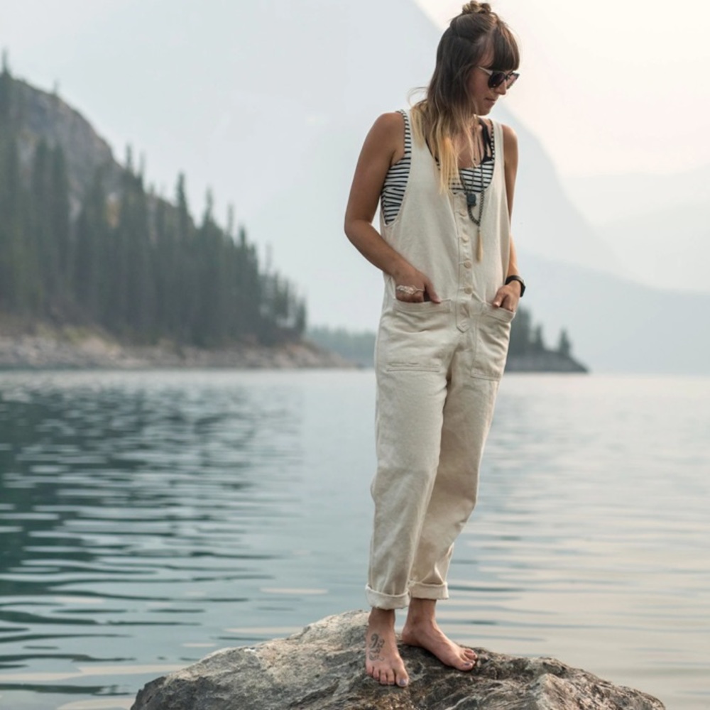 Jungmaven Hemp Button Front Jumper Coveralls/Over… - image 1